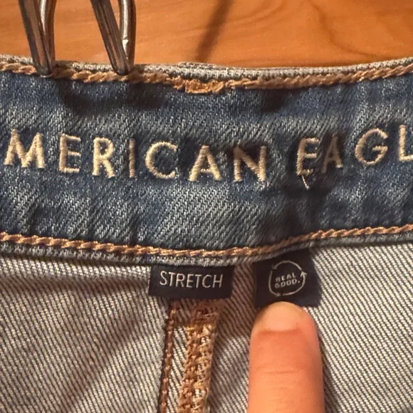 American Eagle Super high Rise baggy Wide Leg Jeans w cargo pockets - Picture 7 of 10